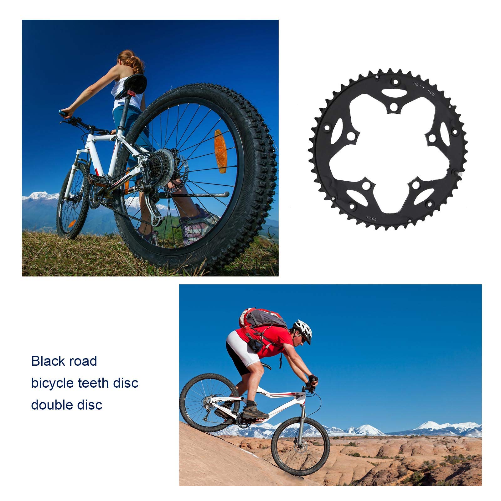 Amazon | Create idea 自転車チェーンリング 34T 50T 110BCD 5ボルト穴